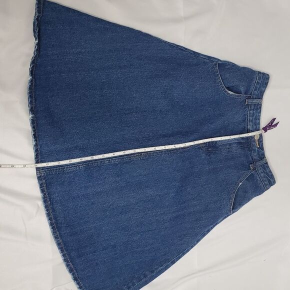 ANAP MIMPI denim skirt Japan distressed midi blue jean M - Picture 11 of 12